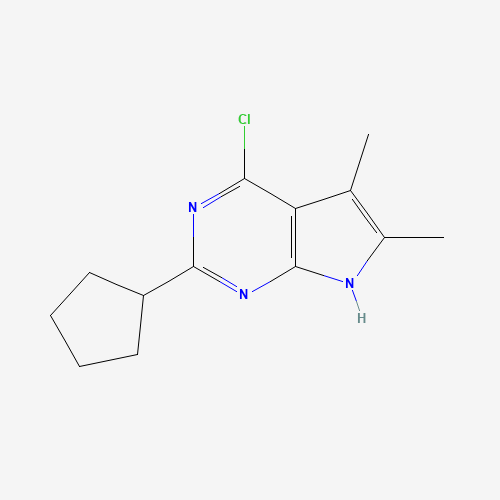 4-chloro-2-cyclopentyl-5,6-dimethyl-7H-pyrrolo[2,3-d]pyrimidine (CAS: 251947-13-4) - Related Chemical Product