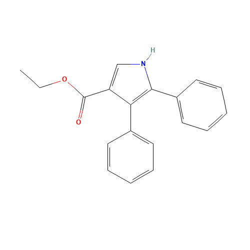 ethyl 4,5-diphenyl-1H-pyrrole-3-carboxylate (CAS: 73799-68-5) - Chemical Structure and Molecular Formula 