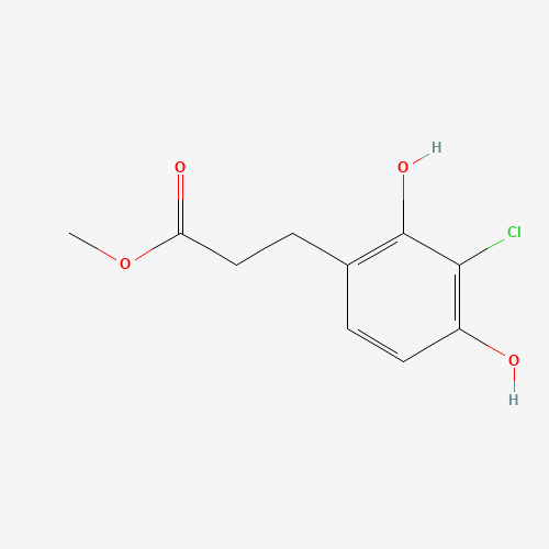 methyl 3-(3-chloro-2,4-dihydroxyphenyl)propanoate (CAS: 876746-33-7) - Chemical Structure and Molecular Formula 