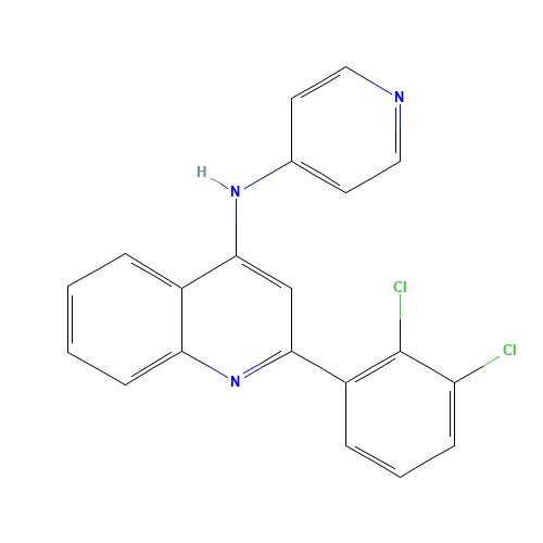 2-(2,3-dichlorophenyl)-N-pyridin-4-ylquinolin-4-amine (CAS: 1303557-73-4) - Chemical Structure and Molecular Formula 
