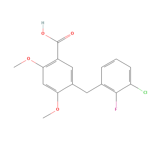5-[(3-chloro-2-fluorophenyl)methyl]-2,4-dimethoxybenzoic acid (CAS: 949465-79-6) - Related Chemical Product