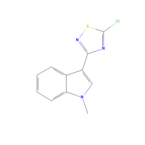 5-chloro-3-(1-methylindol-3-yl)-1,2,4-thiadiazole (CAS: 125817-99-4) - Related Chemical Product
