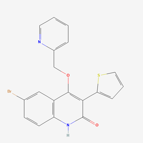 6-bromo-4-(pyridin-2-ylmethoxy)-3-thiophen-2-yl-1H-quinolin-2-one (CAS: 1263051-56-4) - Related Chemical Product