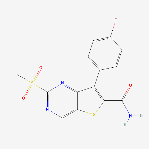 7-(4-fluorophenyl)-2-methylsulfonylthieno[3,2-d]pyrimidine-6-carboxamide (CAS: 1462949-98-9) - Related Chemical Product