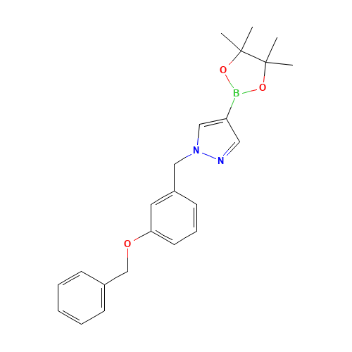 1-[(3-phenylmethoxyphenyl)methyl]-4-(4,4,5,5-tetramethyl-1,3,2-dioxaborolan-2-yl)pyrazole (CAS: 1430750-52-9) - Related Chemical Product