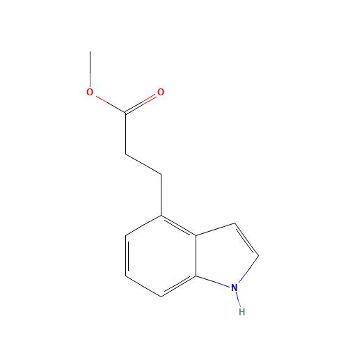 methyl 3-(1H-indol-4-yl)propanoate (CAS: 1313043-36-5) - Chemical Structure and Molecular Formula 
