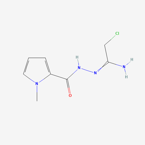 N-[(1-amino-2-chloroethylidene)amino]-1-methylpyrrole-2-carboxamide (CAS: 648408-36-0) - Chemical Structure and Molecular Formula 