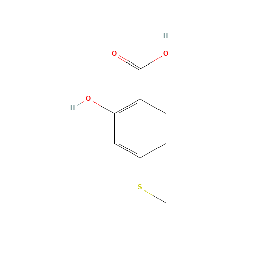 2-hydroxy-4-methylsulfanylbenzoic acid (CAS: 67127-67-7) - Chemical Structure and Molecular Formula 