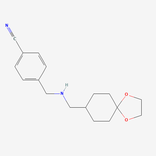 4-[(1,4-dioxaspiro[4.5]decan-8-ylmethylamino)methyl]benzonitrile (CAS: 166398-42-1) - Related Chemical Product
