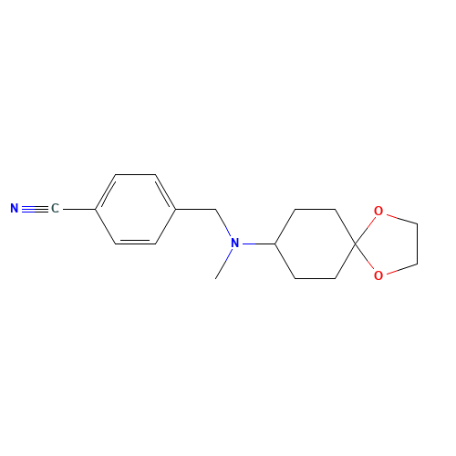 4-[(1,4-dioxaspiro[4.5]decan-8-ylmethylamino)methyl]benzonitrile (CAS: 166398-42-1) - Related Chemical Product