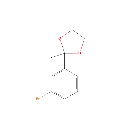 2-(3-bromophenyl)-2-methyl-1,3-dioxolane (CAS: 39172-32-2) - Chemical Structure and Molecular Formula 