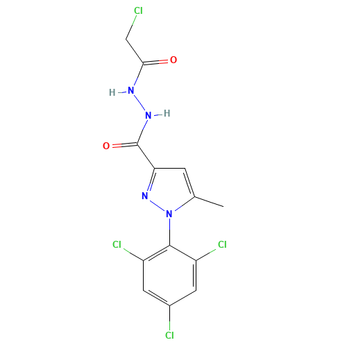 N'-(2-chloroacetyl)-5-methyl-1-(2,4,6-trichlorophenyl)pyrazole-3-carbohydrazide (CAS: 261510-96-7) - Related Chemical Product