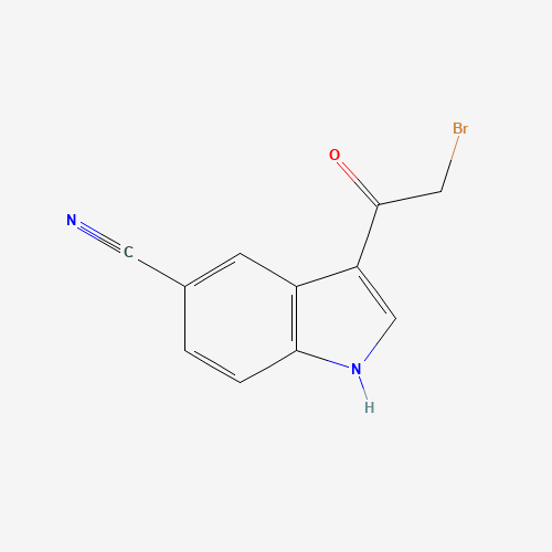3-(2-bromoacetyl)-1H-indole-5-carbonitrile (CAS: 17380-46-0) - Chemical Structure and Molecular Formula 