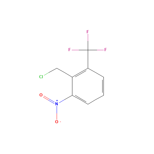 2-(chloromethyl)-1-nitro-3-(trifluoromethyl)benzene (CAS: 1227582-39-9) - Chemical Structure and Molecular Formula 