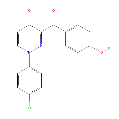 1-(4-chlorophenyl)-3-(4-hydroxybenzoyl)pyridazin-4-one (CAS: 1314395-75-9) - Chemical Structure and Molecular Formula 