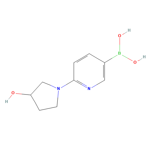 [6-(3-hydroxypyrrolidin-1-yl)pyridin-3-yl]boronic acid (CAS: 1415793-90-6) - Related Chemical Product