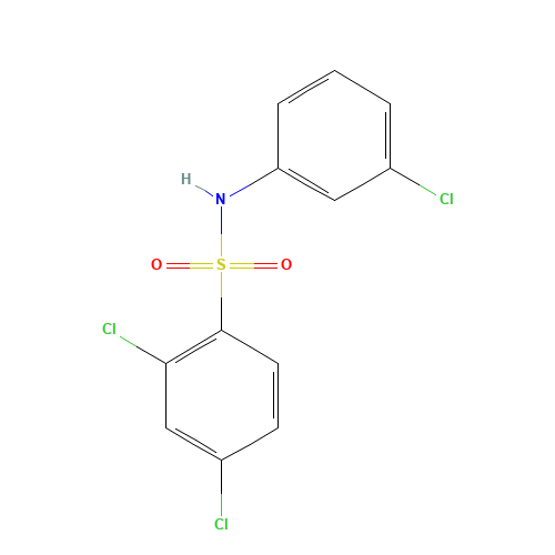 2,4-dichloro-N-(3-chlorophenyl)benzenesulfonamide (CAS: 315227-12-4) - Chemical Structure and Molecular Formula 