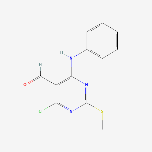 4-anilino-6-chloro-2-methylsulfanylpyrimidine-5-carbaldehyde (CAS: 444605-10-1) - Related Chemical Product