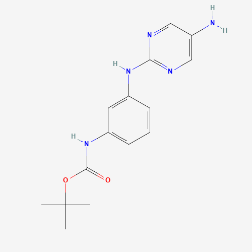 tert-butyl N-[3-[(5-aminopyrimidin-2-yl)amino]phenyl]carbamate (CAS: 1431727-38-6) - Related Chemical Product