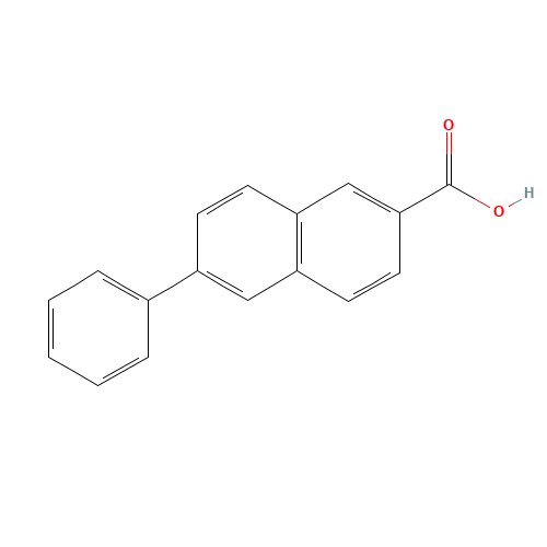 6-phenylnaphthalene-2-carboxylic acid (CAS: 855207-53-3) - Chemical Structure and Molecular Formula 