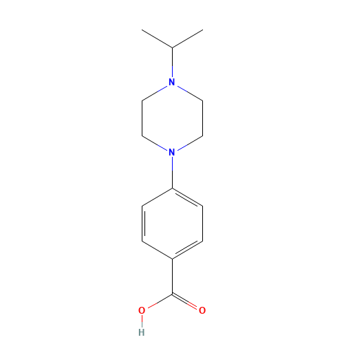 4-(4-propan-2-ylpiperazin-1-yl)benzoic acid (CAS: 700802-76-2) - Chemical Structure and Molecular Formula 