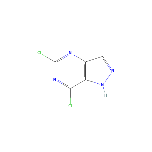 5,7-dichloro-1H-pyrazolo[4,3-d]pyrimidine (CAS: 1196157-42-2) - Chemical Structure and Molecular Formula 