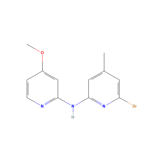 6-bromo-N-(4-methoxypyridin-2-yl)-4-methylpyridin-2-amine (CAS: 1407500-69-9) - Chemical Structure and Molecular Formula 