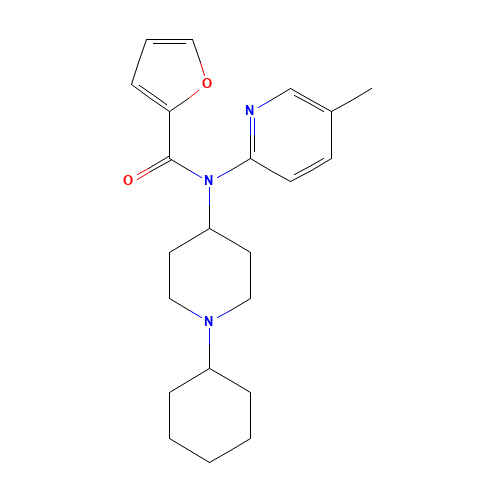 N-(1-cyclohexylpiperidin-4-yl)-N-(5-methylpyridin-2-yl)furan-2-carboxamide (CAS: 518286-36-7) - Related Chemical Product