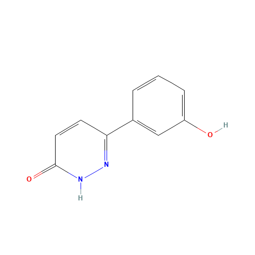 3-(3-hydroxyphenyl)-1H-pyridazin-6-one (CAS: 147849-75-0) - Chemical Structure and Molecular Formula 
