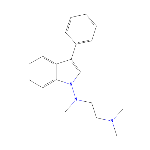 N,N,N'-trimethyl-N'-(3-phenylindol-1-yl)ethane-1,2-diamine (CAS: 60662-16-0) - Related Chemical Product