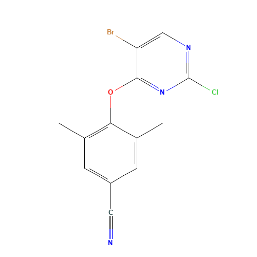 4-(5-bromo-2-chloropyrimidin-4-yl)oxy-3,5-dimethylbenzonitrile (CAS: 1039021-95-8) - Related Chemical Product