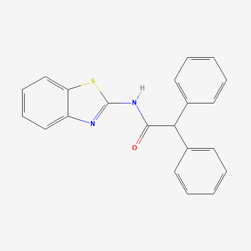 N-(1,3-benzothiazol-2-yl)-2,2-diphenylacetamide (CAS: 303195-00-8) - Chemical Structure and Molecular Formula 