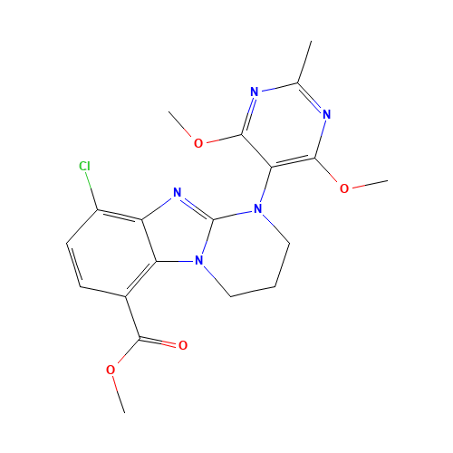 methyl 9-chloro-1-(4,6-dimethoxy-2-methylpyrimidin-5-yl)-3,4-dihydro-2H-pyrimido[1,2-a]benzimidazole-6-carboxylate (CAS: 1173979-30-0) - Related Chemical Product