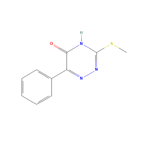 3-methylsulfanyl-6-phenyl-2H-1,2,4-triazin-5-one (CAS: 1566-37-6) - Chemical Structure and Molecular Formula 