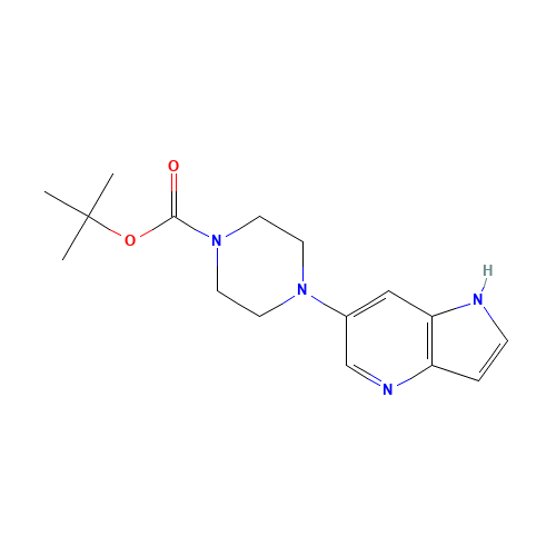 tert-butyl 4-(1H-pyrrolo[3,2-b]pyridin-6-yl)piperazine-1-carboxylate (CAS: 1015609-59-2) - Chemical Structure and Molecular Formula 