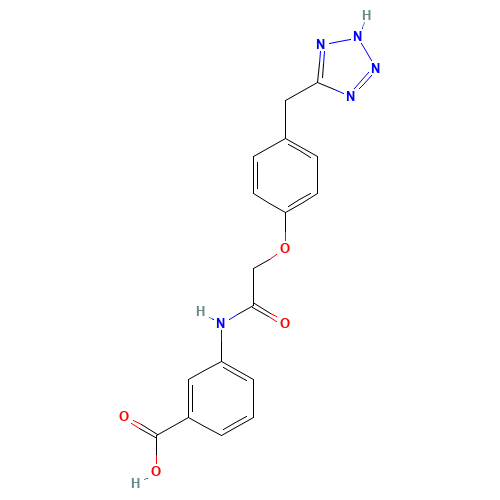 3-[[2-[4-(2H-tetrazol-5-ylmethyl)phenoxy]acetyl]amino]benzoic acid (CAS: 649774-22-1) - Related Chemical Product