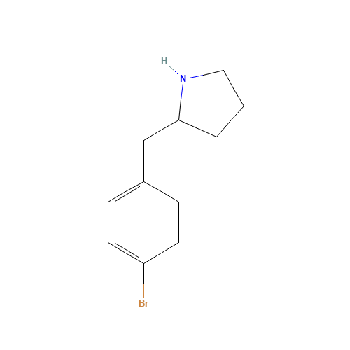 2-[(4-bromophenyl)methyl]pyrrolidine (CAS: 383127-68-2) - Chemical Structure and Molecular Formula 