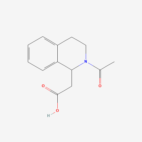 2-(2-acetyl-3,4-dihydro-1H-isoquinolin-1-yl)acetic acid (CAS: 53921-74-7) - Chemical Structure and Molecular Formula 