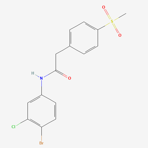 N-(4-bromo-3-chlorophenyl)-2-(4-methylsulfonylphenyl)acetamide (CAS: 1426805-57-3) - Related Chemical Product