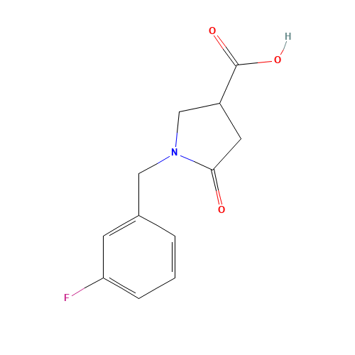 1-[(3-fluorophenyl)methyl]-5-oxopyrrolidine-3-carboxylic acid (CAS: 845546-23-8) - Related Chemical Product