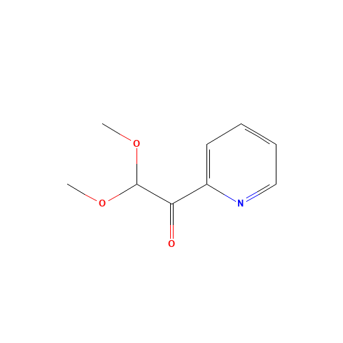 2,2-dimethoxy-1-pyridin-2-ylethanone (CAS: 22109-58-6) - Chemical Structure and Molecular Formula 
