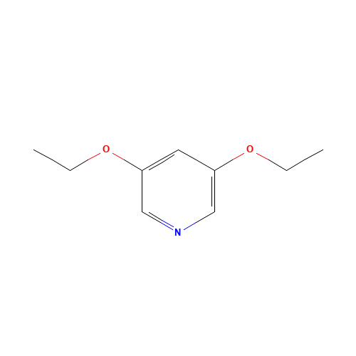 3,5-diethoxypyridine (CAS: 98959-85-4) - Chemical Structure and Molecular Formula 