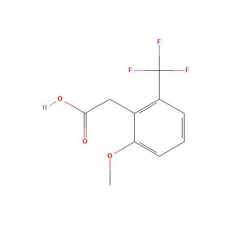 2-[2-methoxy-6-(trifluoromethyl)phenyl]acetic acid (CAS: 1017779-10-0) - Chemical Structure and Molecular Formula 