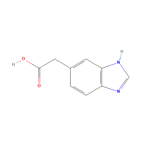 2-(3H-benzimidazol-5-yl)acetic acid (CAS: 473895-86-2) - Chemical Structure and Molecular Formula 