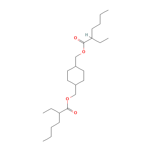 [4-(2-ethylhexanoyloxymethyl)cyclohexyl]methyl 2-ethylhexanoate (CAS: 53148-32-6) - Chemical Structure and Molecular Formula 