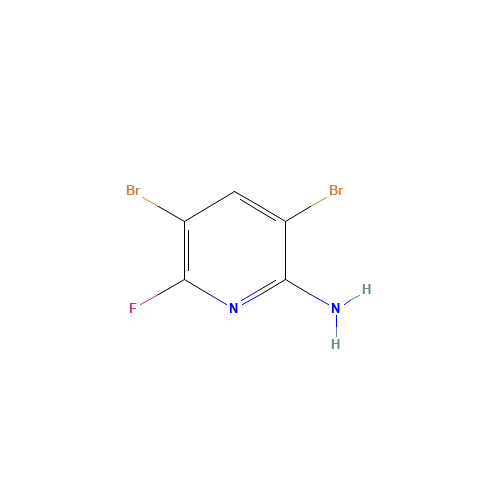 3,5-dibromo-6-fluoropyridin-2-amine (CAS: 1259477-39-8) - Chemical Structure and Molecular Formula 