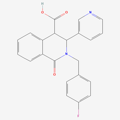 2-[(4-fluorophenyl)methyl]-1-oxo-3-pyridin-3-yl-3,4-dihydroisoquinoline-4-carboxylic acid (CAS: 281206-13-1) - Related Chemical Product