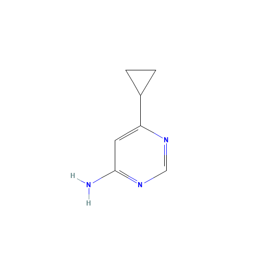 6-cyclopropylpyrimidin-4-amine (CAS: 7043-08-5) - Chemical Structure and Molecular Formula 