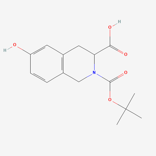 6-hydroxy-2-[(2-methylpropan-2-yl)oxycarbonyl]-3,4-dihydro-1H-isoquinoline-3-carboxylic acid (CAS: 845552-56-9) - Related Chemical Product