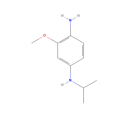 2-methoxy-4-N-propan-2-ylbenzene-1,4-diamine (CAS: 877676-49-8) - Chemical Structure and Molecular Formula 